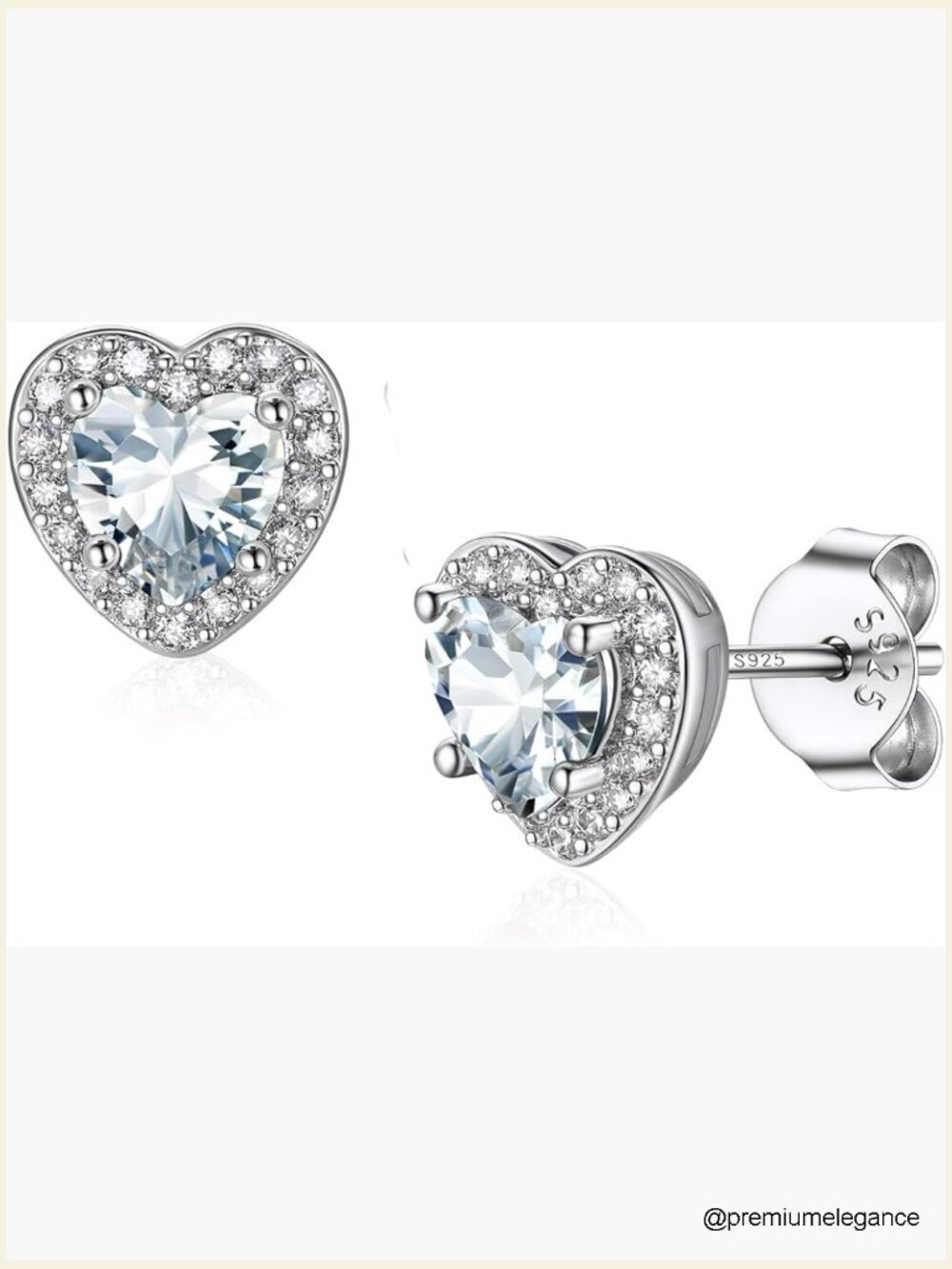 925 Sterling Silver Birthstone Stud Earrings Hypoallergenic CZ Gift Box